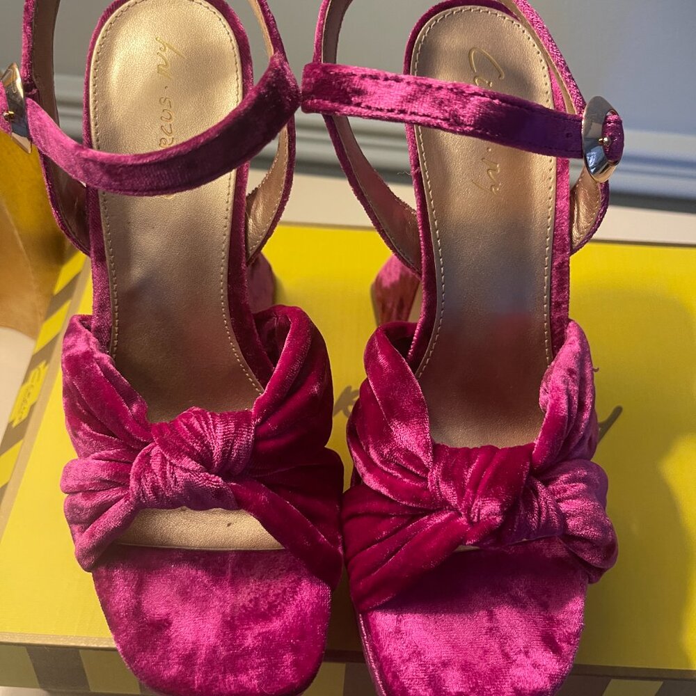 Circus by Sam Edelaman Audrea Pumps In Magenta Velvet Size 7 - Picture 5 of 8